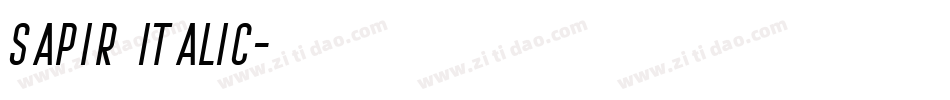 Sapir Italic字体转换